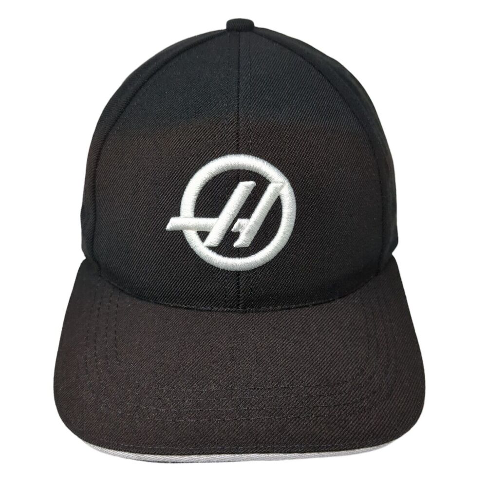 Haas Snapback Hat Black One Size Adjustable Embroidered 6 Panel Graffiti